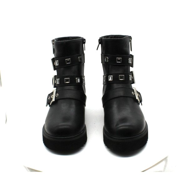 Jane And The Shoe Women's Linda Lug Sole Moto Boot - Picture 3 of 8